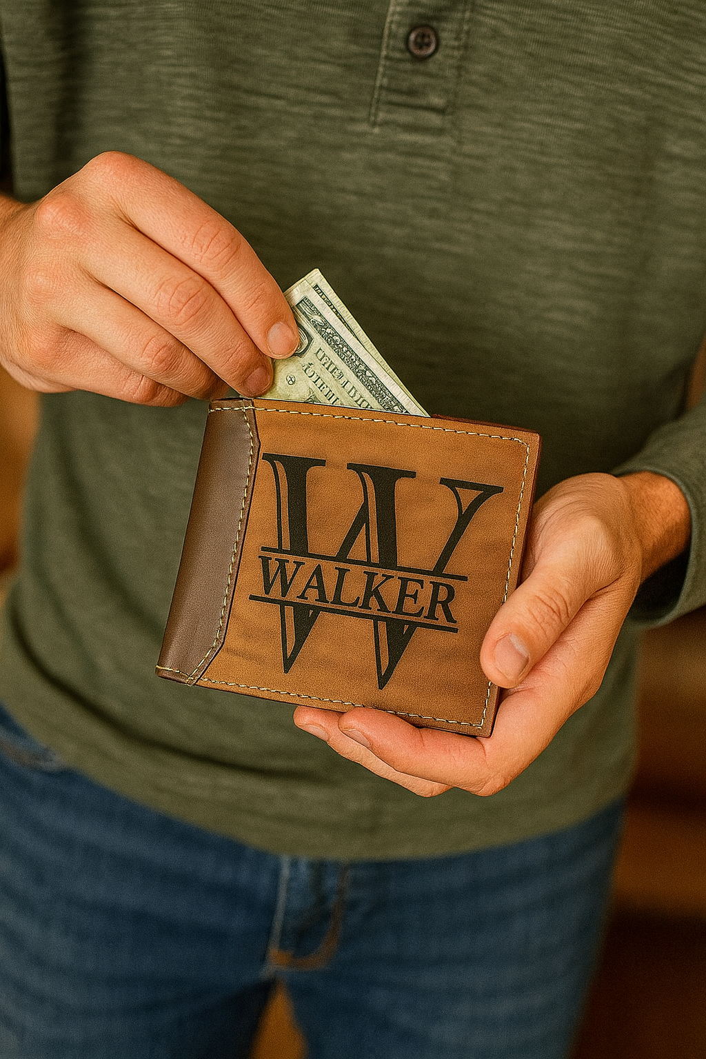 Custom Monogram Wallet