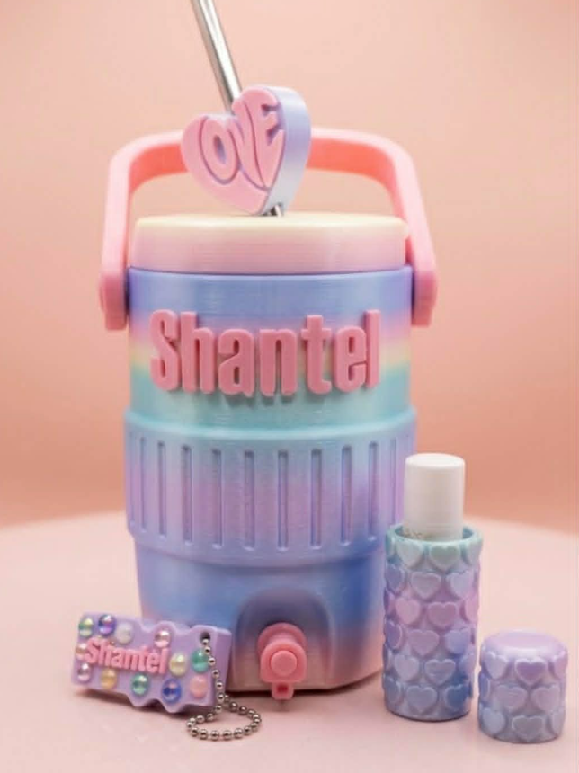 Customizable Soda Cooler, soda can opener, straw topper, ChapStick holder Bundle