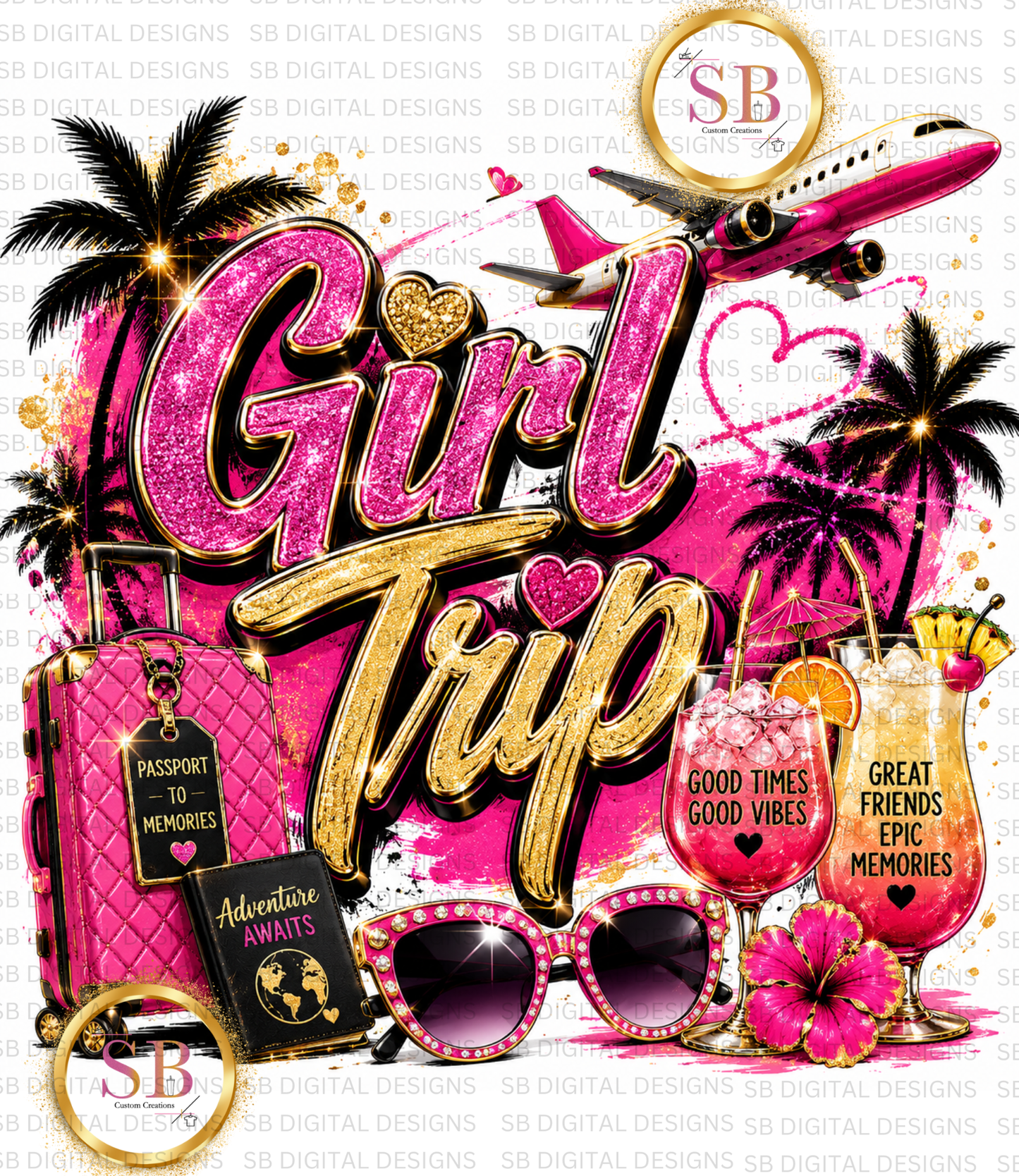 Girls Trip DTF 2 Glasses