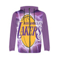Men Lakers All Over Print Full Zip Hoodie for Men
