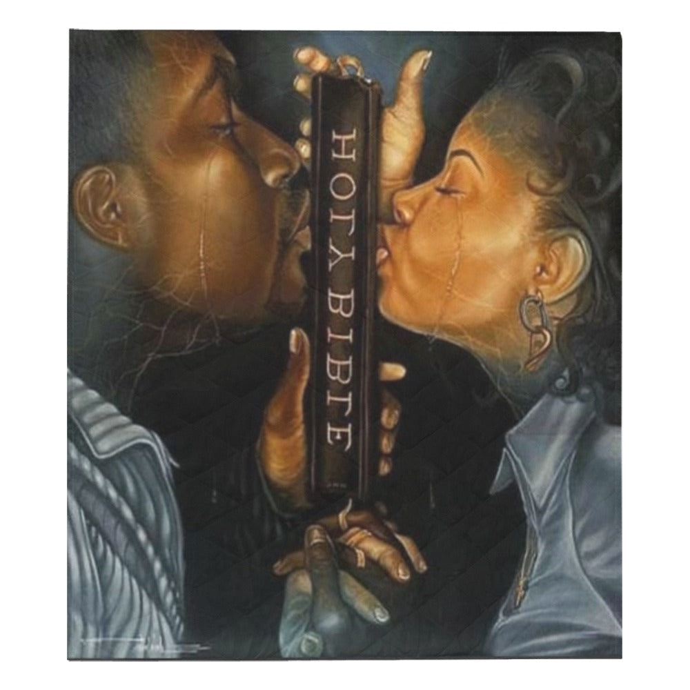 Couple with Bible Quilt 70"x80"